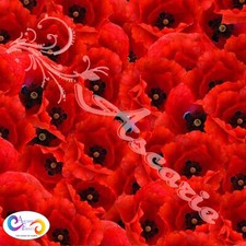 Poppies  Digital Fabric 100%