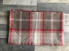 Dunelm HIGHLAND WOVEN CHECK WINE RED BROWN Bed Table Runner 210x34CM GO curtain