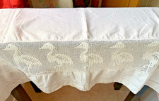VINTAGE WHITE LINEN BEDSTEAD