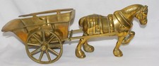 Large Shire or Heavy Working Horse & Cart Figure 17.5" Length 3.2kg 6.5" high