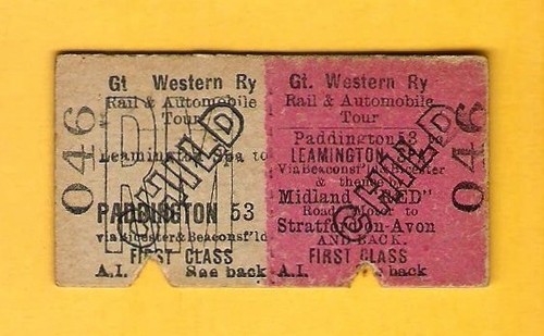 Gwr ticket 1st tour - gwr,
