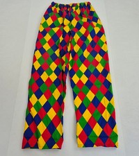 L&G Trousers XL Multicoloured Men's Harlequin Pattern Elastic Waist