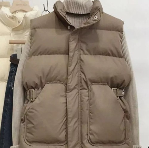 Womens winter zip vest - zip, up