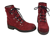 FLY London Burgundy oiled suede lace up  ankle boots UK size 4. EU 37