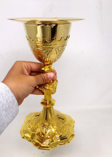 High polished brass chalice - brass,
