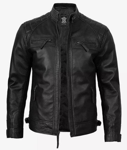 Men quilted moto - men's,