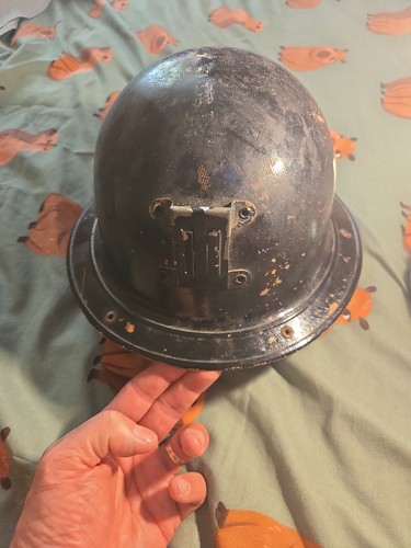 Vintage miners helmet with w - miners,