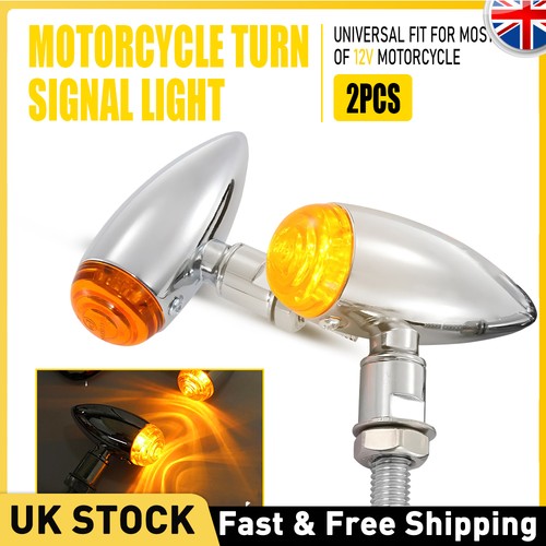 Pair chrome bullet metal - pair,