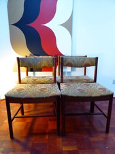 Mid Century Rosewood Upholstered Dining Chairs ( robert heritage archie shine )