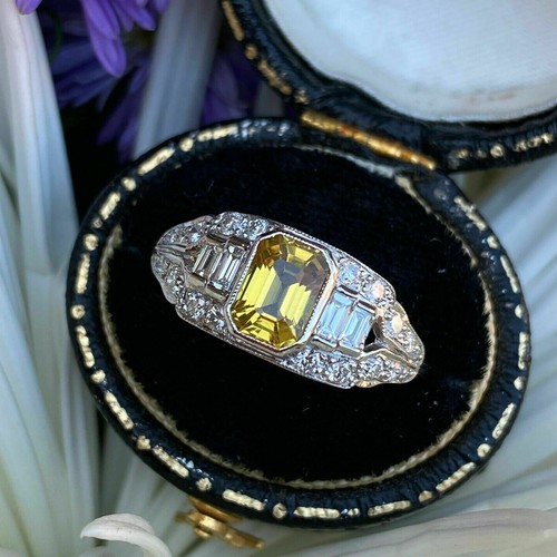 3ct emerald yellow diamond - yellow,
