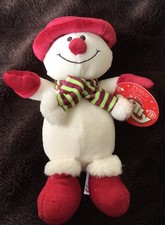Tesco Chilly and Friends Chilly The Snowman Beanie Plush Soft Toy Vintage 2005