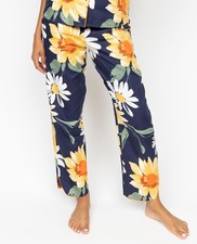 Cyberjammies Georgina Womens Floral Print Navy Pyjama Bottoms