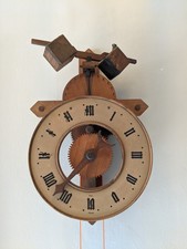 Vintage Buco Wooden Verge & Foliot Wall Clock by Baumann Swiss - Running order