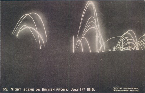 Postcard ww1 night scene - postcard,