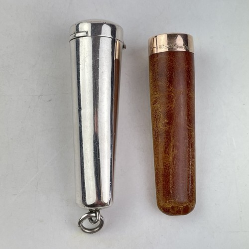 Antique solid silver cheroot - silver,