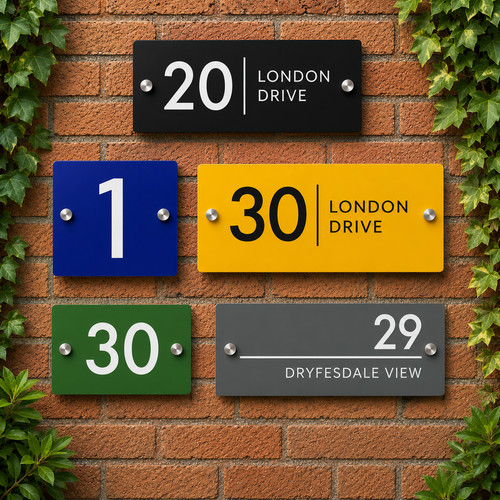 House number sign personalised - number,