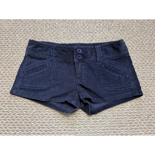 Navy blue corduroy mini - navy, shorts