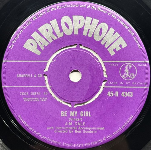 Jim dale girl 1957 - my, 7"