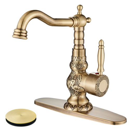 Antique brass bathroom sink - antique,