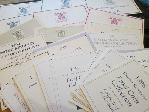 Royal mint certificates for - royal,