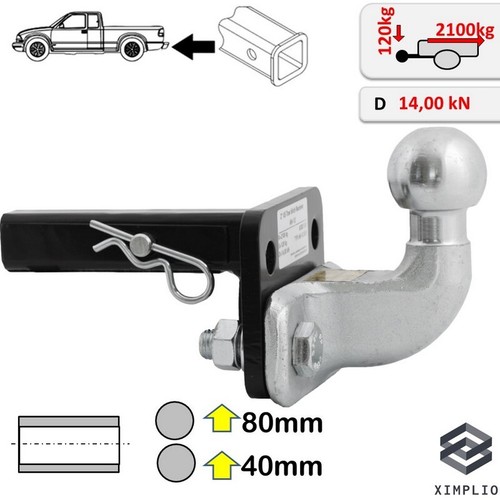 Towbar tow ball hitch adapter - tow,
