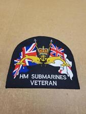 HM SUBMARINES VETERAN Large Embroidered Biker Patch