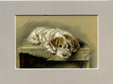 Lucy Dawson Sealyham Terrier   ~ Baggage ~ Colour Print Genuine Vintage 1946