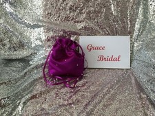 VIOLET SATIN DOLLY BAG BRIDAL WEDDING MAID. PROM FLOWER GIRL *UK MADE/SELLER*