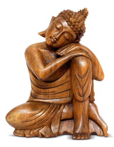 Wooden sleeping buddha - wooden,