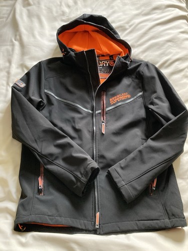 Superdry mens black soft shell - superdry,