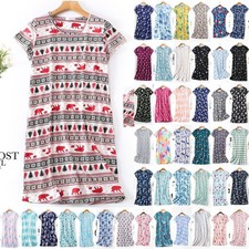 Womens Nighties Christmas Night Dress Nightwear Shirts Tops Pyjamas Lounge Wear