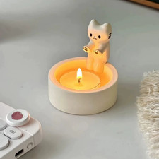 3pcs Cute Kitten Candle Holder