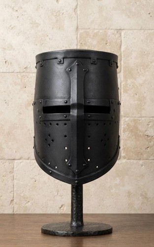 Black medieval helm knight - black,