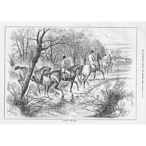Victorian fox hunting scene - victorian,
