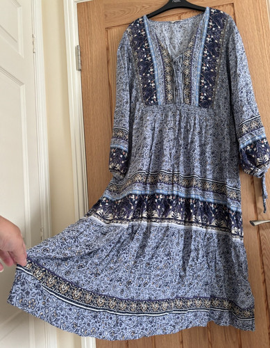 Monsoon blue spliced floral - blue,