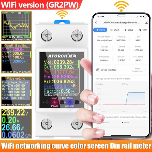 100a tuya wifi - din, rail