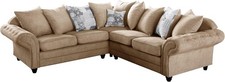 Beige Corner Sofa 5 Seater L