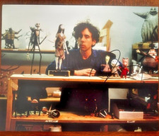 TIM BURTON SIGNED 14 X 11 PHOTO NIGHTMARE BEFORE DIRECTOR SIGNED SEE PROOF PHOTO