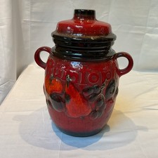 Vintage Rumtopf Red Ceramic