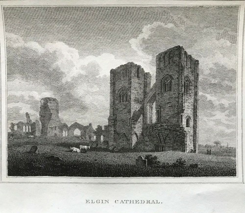 1805 antique print elgin - print;,