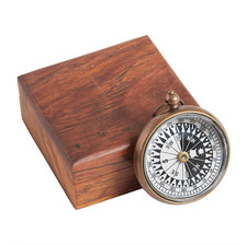 Brass Fob Watch-Style Compass