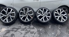 4 Genuine VW Golf 19" Brescia Alloy Wheels Tyres GTD Caddy Clubsport 5G0601025CL