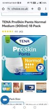 72 TENA Proskin Pants Normal Medium Incontinence 4 packs of 18 Adult Nappies