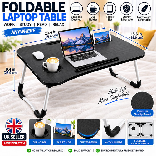 Portable folding laptop bed - folding,