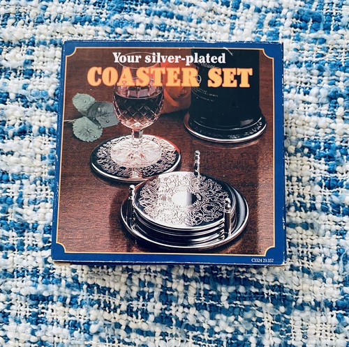 Vintage silver plated coaster - vintage,