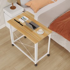 Folding Desk w/Lockable Wheels Foldable Computer Table for Living Room Bedroom🔥