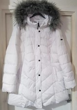 Centigrade QVC White Hooded Puffa Jacket Coat 3XL, UK 26 NEW
