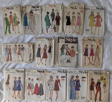 Vintage Ladies Dressmakers Patterns x 14 "Style" various sizes/designs 1960/70s 