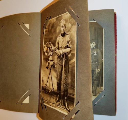 Old vintage album with photos - album,