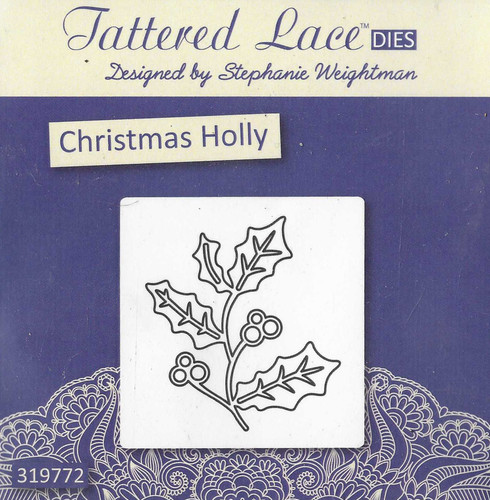 Tattered lace christmas holly - christmas,